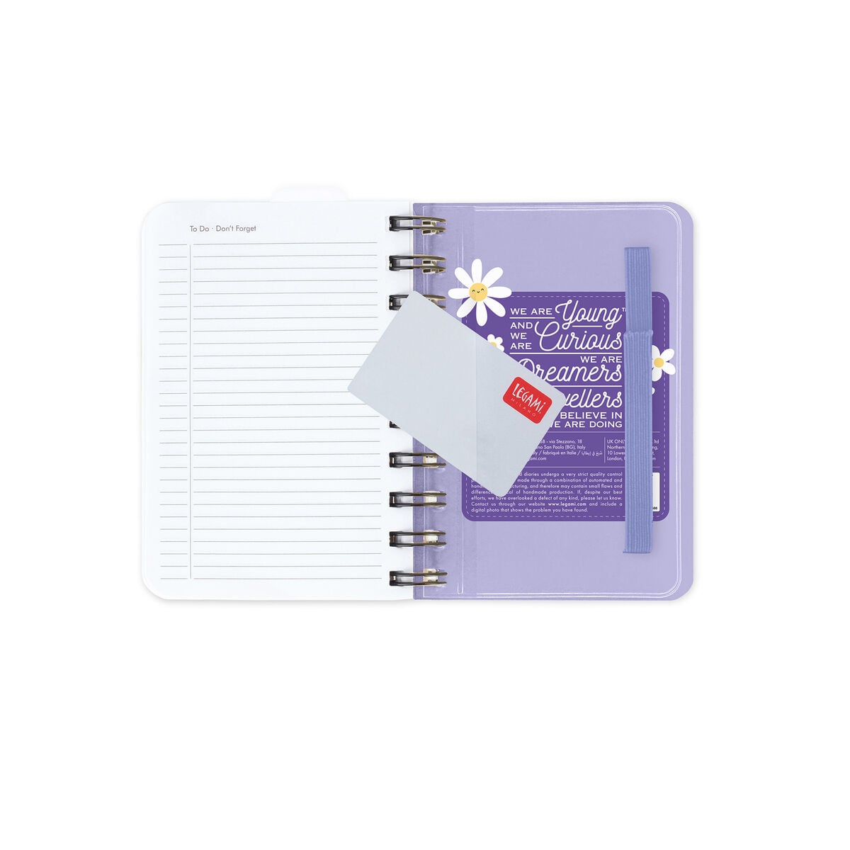 Legami - 12-Month Küçük Spiral-Bound Daily Günlük 2027 - Daisy