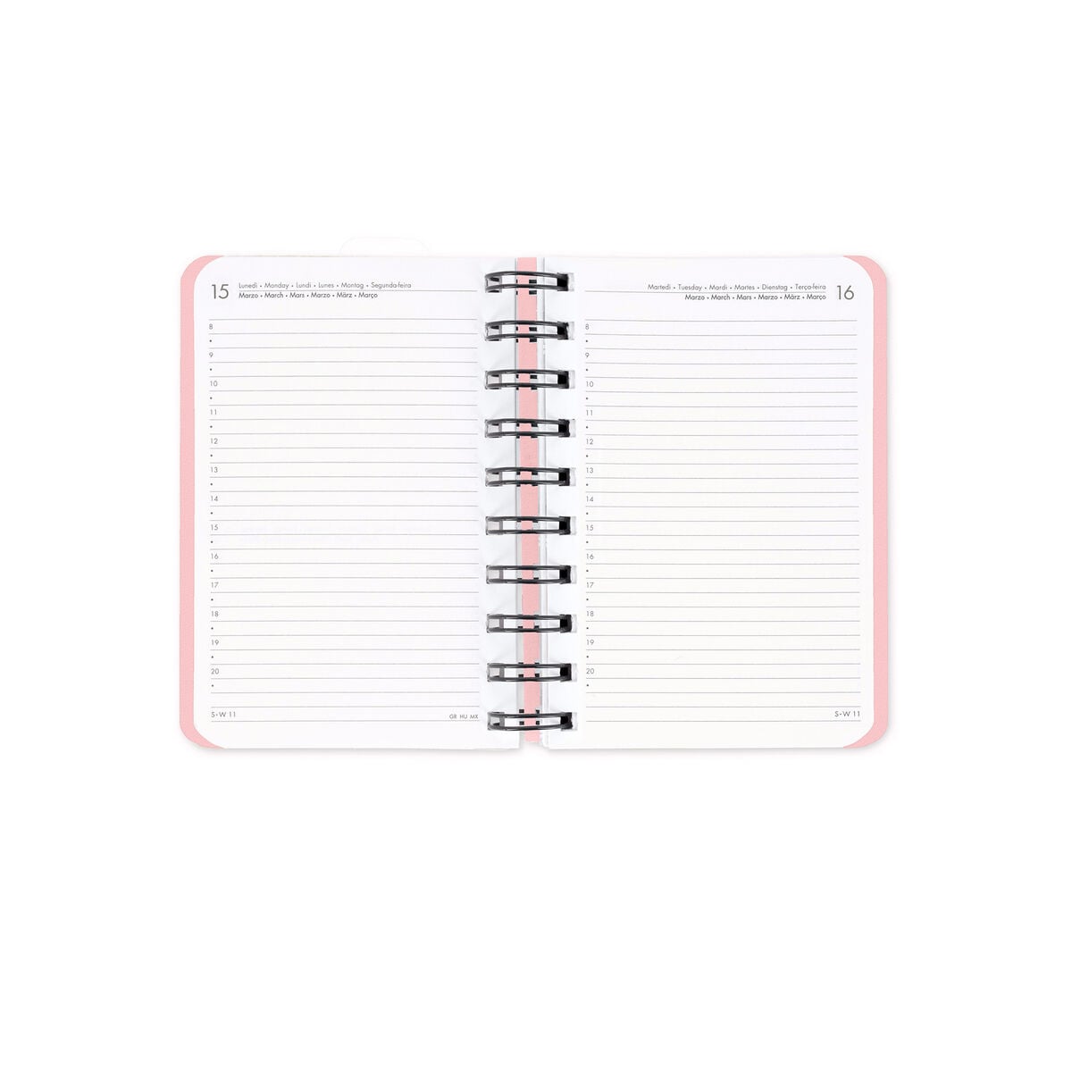 Legami - 12-Month Small Spiral-Bound Daily Planner 2027 - Croissant