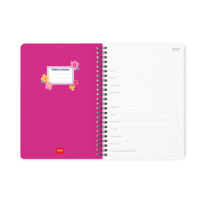 Legami - 12-Month Large Spiral-Bound Weekly Planner 2027 - Flowers