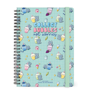 Legami - 12-Month Large Spiral-Bound Weekly Planner 2027 - Kitty Bubble Tea
