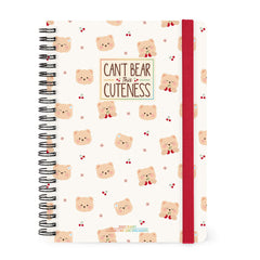 Legami - 12-Month Large Spiral-Bound Weekly Planner 2027 - Teddy Bear White