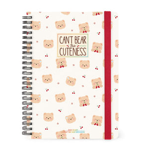 Legami - 12-Month Large Spiral-Bound Weekly Planner 2027 - Teddy Bear White