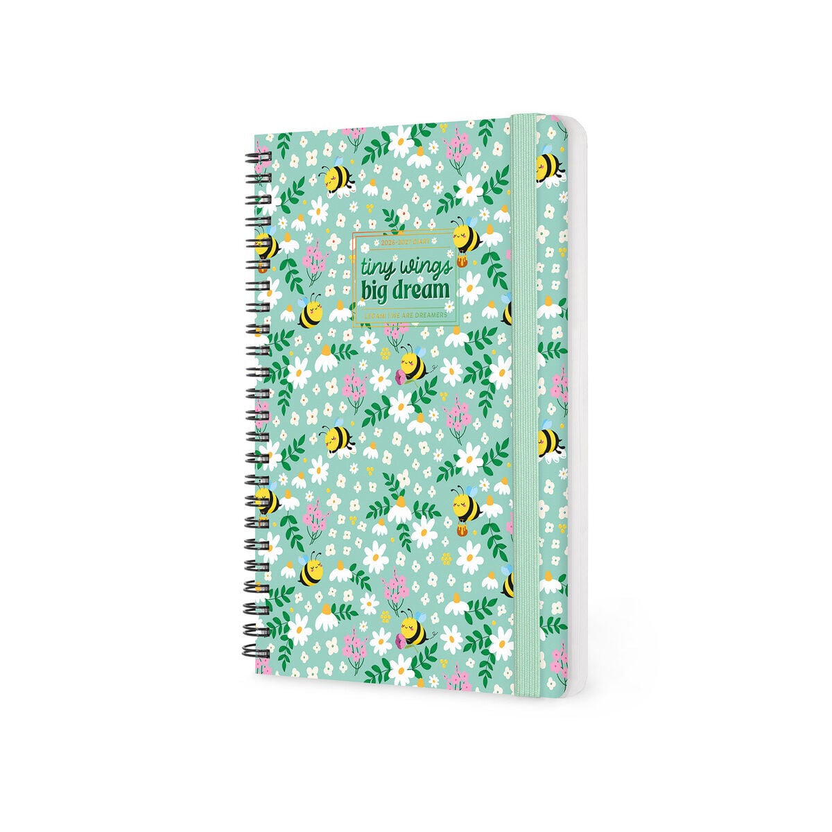 Legami - 12-Month Large Spiral-Bound Weekly Planner 2027 - Bee