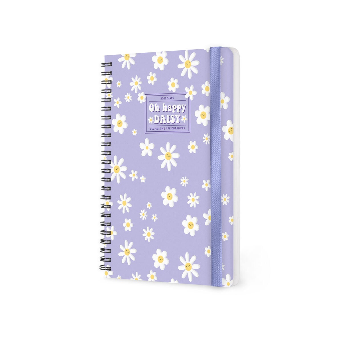 Legami - 12-Month Large Spiral-Bound Weekly Planner 2027 - Daisy