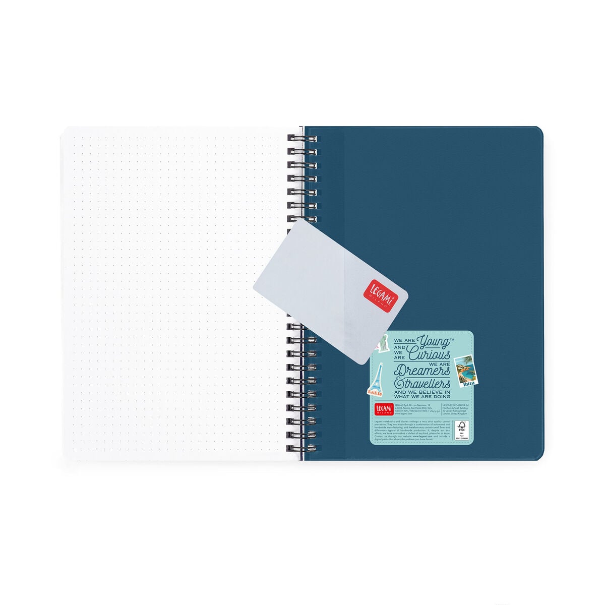 Legami - 12-Month Large Spiral-Bound Weekly Planner 2027 - Travel Stickers