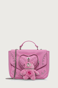 Sprayground - Women's faux leather crossbody bag BABY BEAR BADDIE Pink 910B9571NSZ