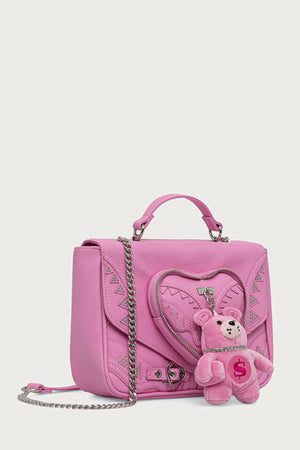 Sprayground - Women's faux leather crossbody bag BABY BEAR BADDIE Pink 910B9571NSZ