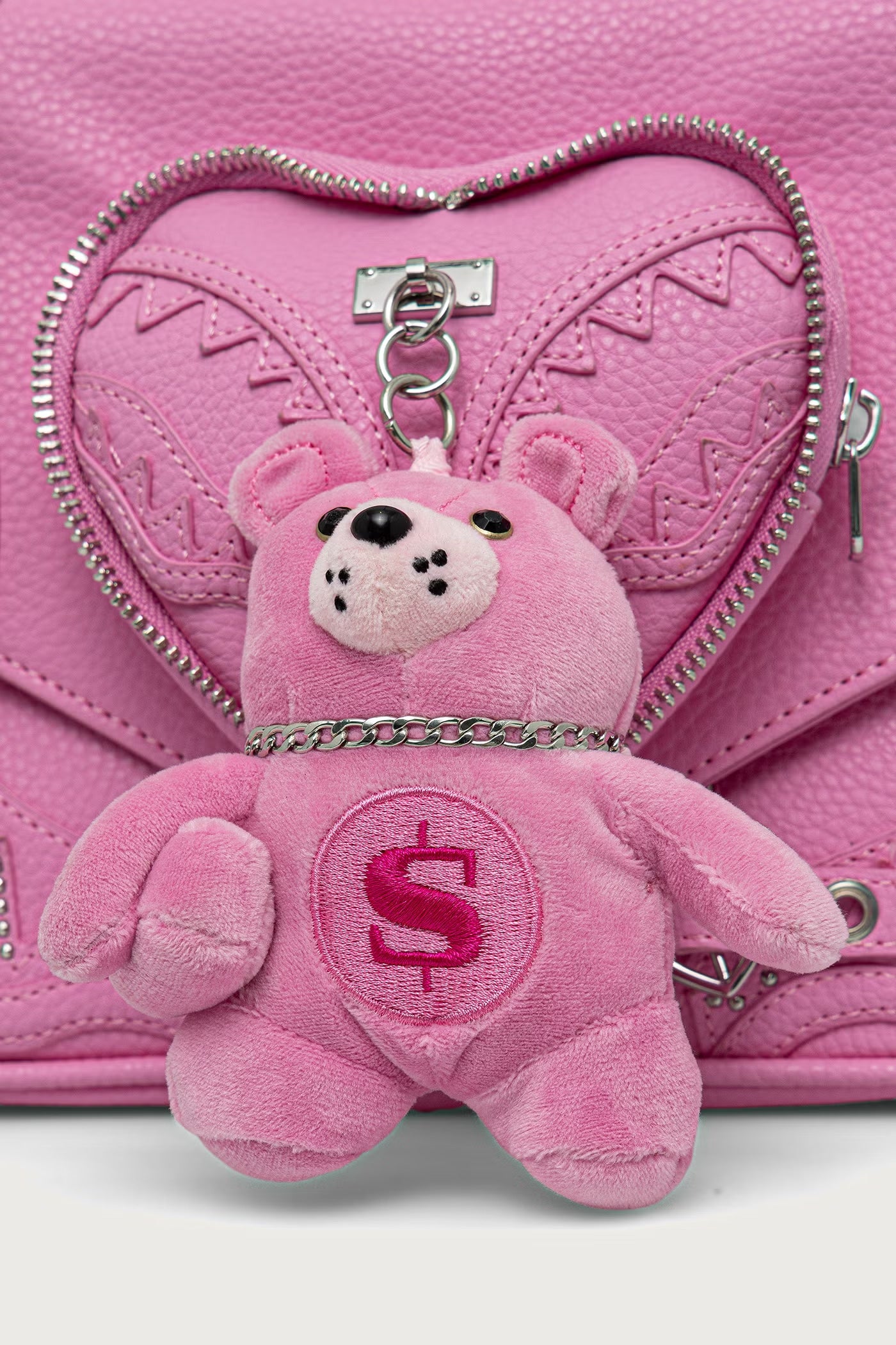 Sprayground - Women's faux leather crossbody bag BABY BEAR BADDIE Pink 910B9571NSZ