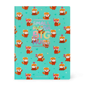 Legami - B5 Lined Notebook with Illustrated Hard Cover - Red Panda