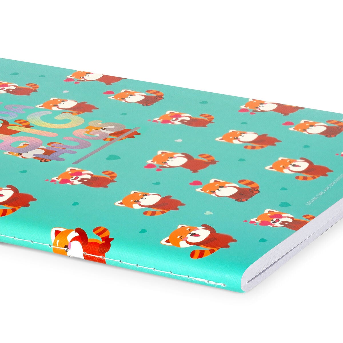 Legami - B5 Lined Notebook with Illustrated Hard Cover - Red Panda