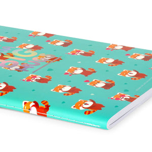 Legami - B5 Lined Notebook with Illustrated Hard Cover - Red Panda