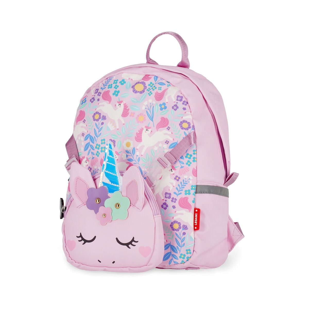 Legami - 2-in-1 Unicorn Backpack with Removable Front Pocket - Very Cute!