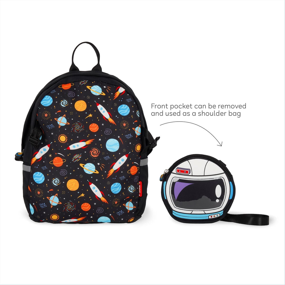Legami - 2-in-1 Space Backpack with Removable Front Pocket - So Cute!
