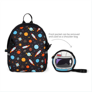 Legami - 2-in-1 Space Backpack with Removable Front Pocket - So Cute!