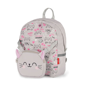 Legami - 2-in-1 Kitty Sırt Çantası ile Removable Front Pocket - Çok Tatlı!