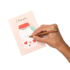 Legami - I Love You Scratch-and-Reveal Greeting Card - Heart - Scratch Card