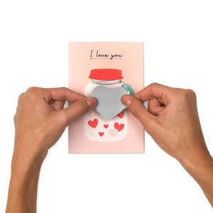 Legami - I Love You Scratch-and-Reveal Greeting Card - Heart - Scratch Card
