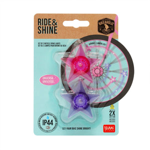 Legami - Set of 2 LED Lights for Bicycle Spokes - Unicorn - Ride & Shine