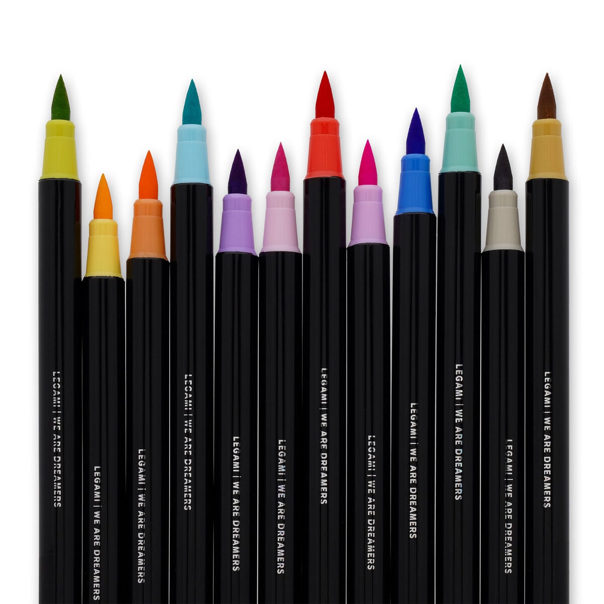 Legami - Set of 12 Brush Markers in Pastel Colors - Brush Markers