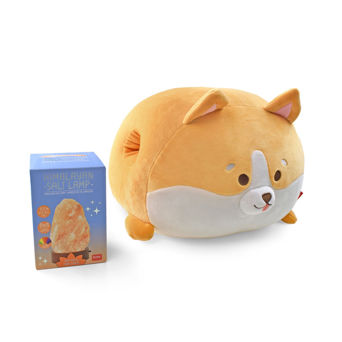 Legami - Corgi Pillow and Himalayan Salt Lamp Set