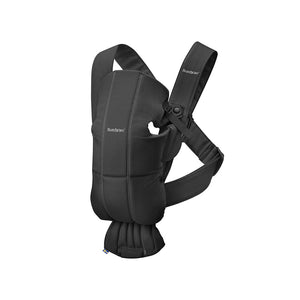 BabyBjorn Mini Woven Baby Carrier - Black-Baby Carriers- | Natural Baby Shower