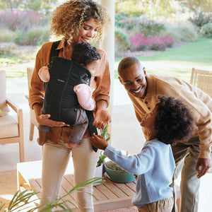 BabyBjorn Mini Woven Baby Carrier - Black-Baby Carriers- | Natural Baby Shower