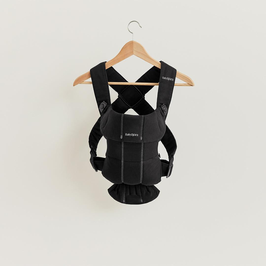 BabyBjorn Mini Woven Baby Carrier - Black-Baby Carriers- | Natural Baby Shower