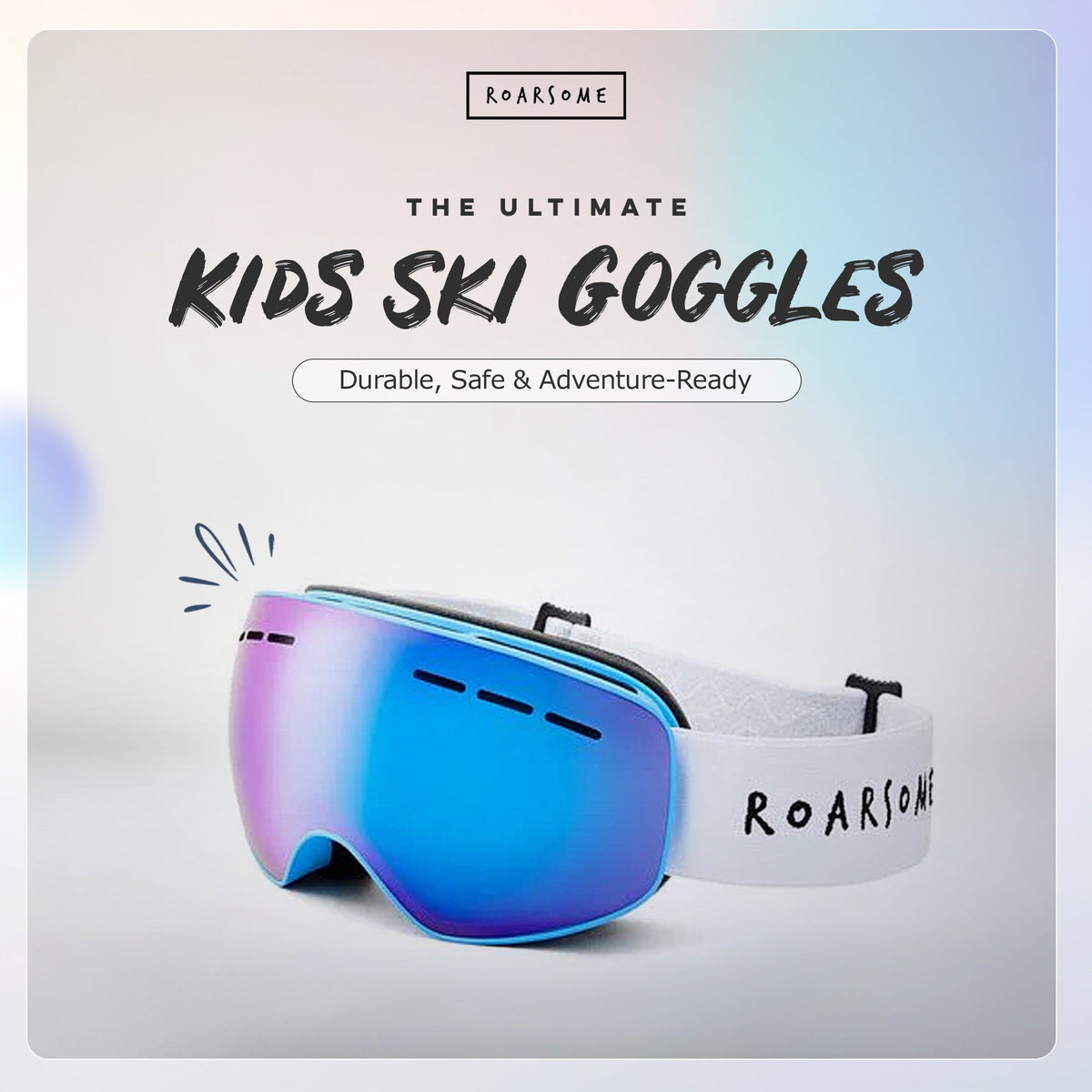Roarsome - Çocuk Kayak Gözlüğü - Mavi
