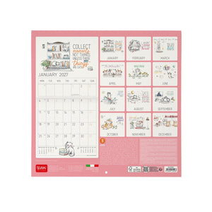 Legami - Sketchy Cats 2027 Wall Calendar - 30 x 29 cm