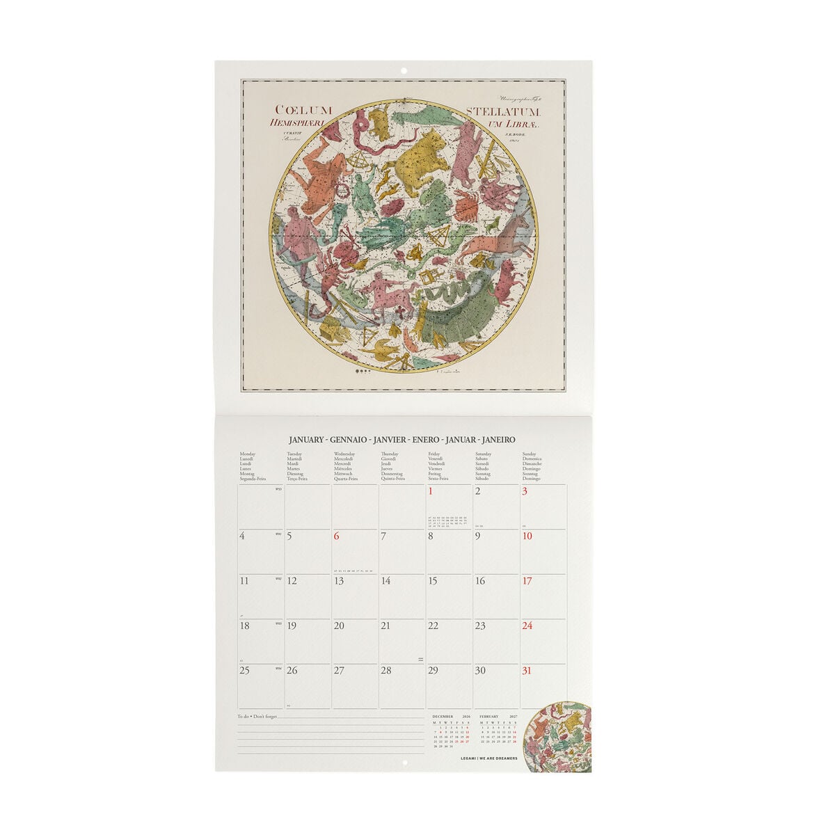 Legami - Celestial Maps 2027 Wall Takvim - 30 x 29 cm