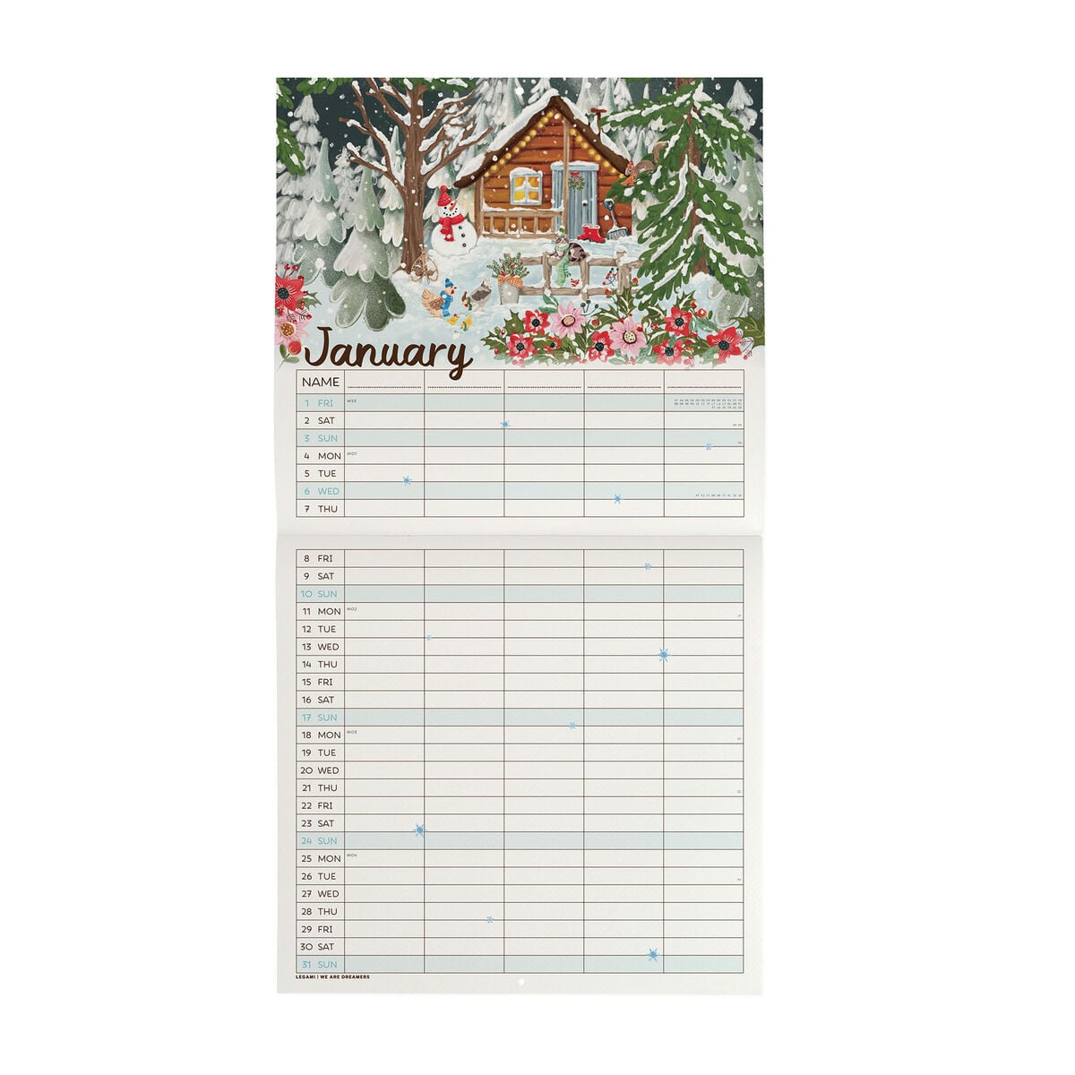 Legami - Home Sweet Home 2027 Wall Takvim - 30 x 29 cm