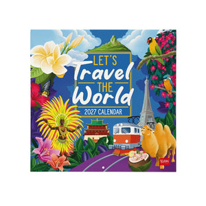 Legami - Let's Travel World 2027 Wall Calendar - 30 x 29 cm