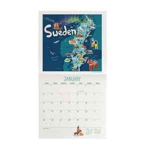 Legami - Let's Travel World 2027 Wall Calendar - 30 x 29 cm