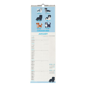 Legami - Dogs World 2027 Wall Calendar - 16 x 49 cm