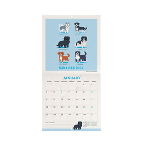 Legami - Dogs World 2027 Wall Calendar - 18 x 18 cm
