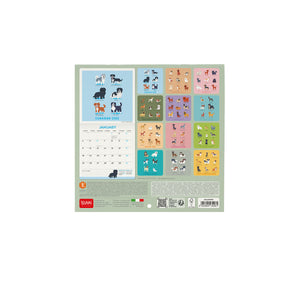 Legami - Dogs World 2027 Wall Calendar - 18 x 18 cm