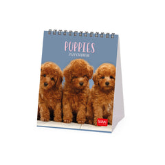 Legami - Puppies 2027 Desk Calendar - 12 x 14.5 cm