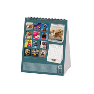 Legami - Supawstar 2027 Desk Calendar - 12 x 14.5 cm