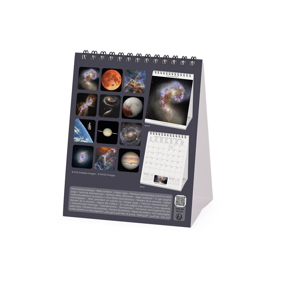 Legami - Beyond Infinity 2027 Desk Calendar - 12 x 14.5 cm