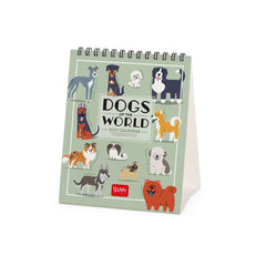 Legami - Dogs World 2027 Desk Calendar - 12 x 14.5 cm