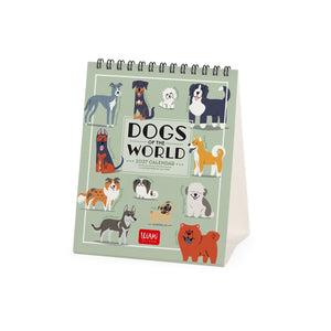 Legami - Dogs World 2027 Desk Calendar - 12 x 14.5 cm
