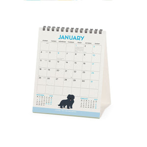 Legami - Dogs World 2027 Desk Calendar - 12 x 14.5 cm