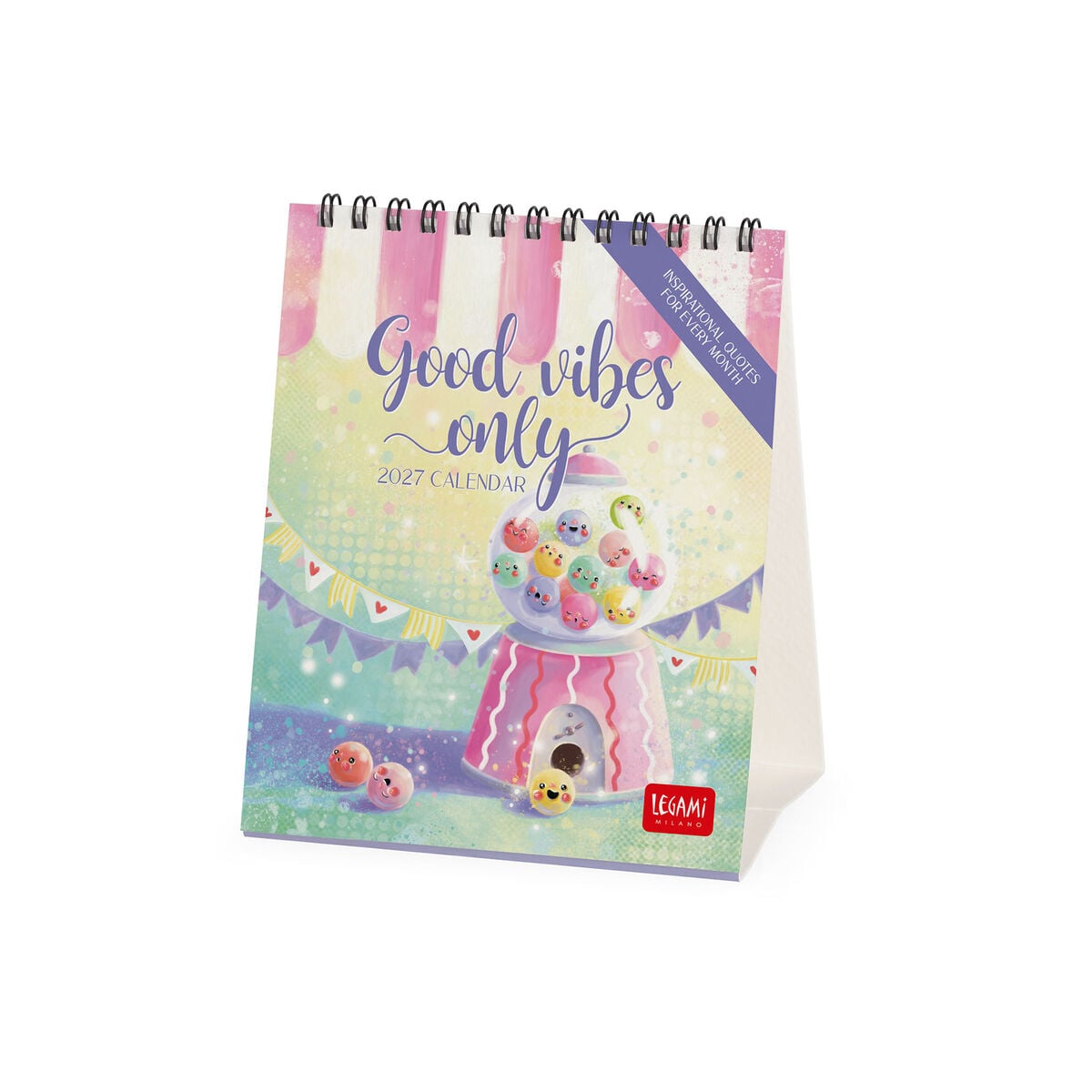 Legami - Good Vibes Only 2027 Desk Takvim - 12 x 14,5 cm