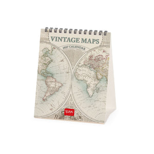 Legami - Vintage Maps 2027 Desk Takvim - 12 x 14,5 cm