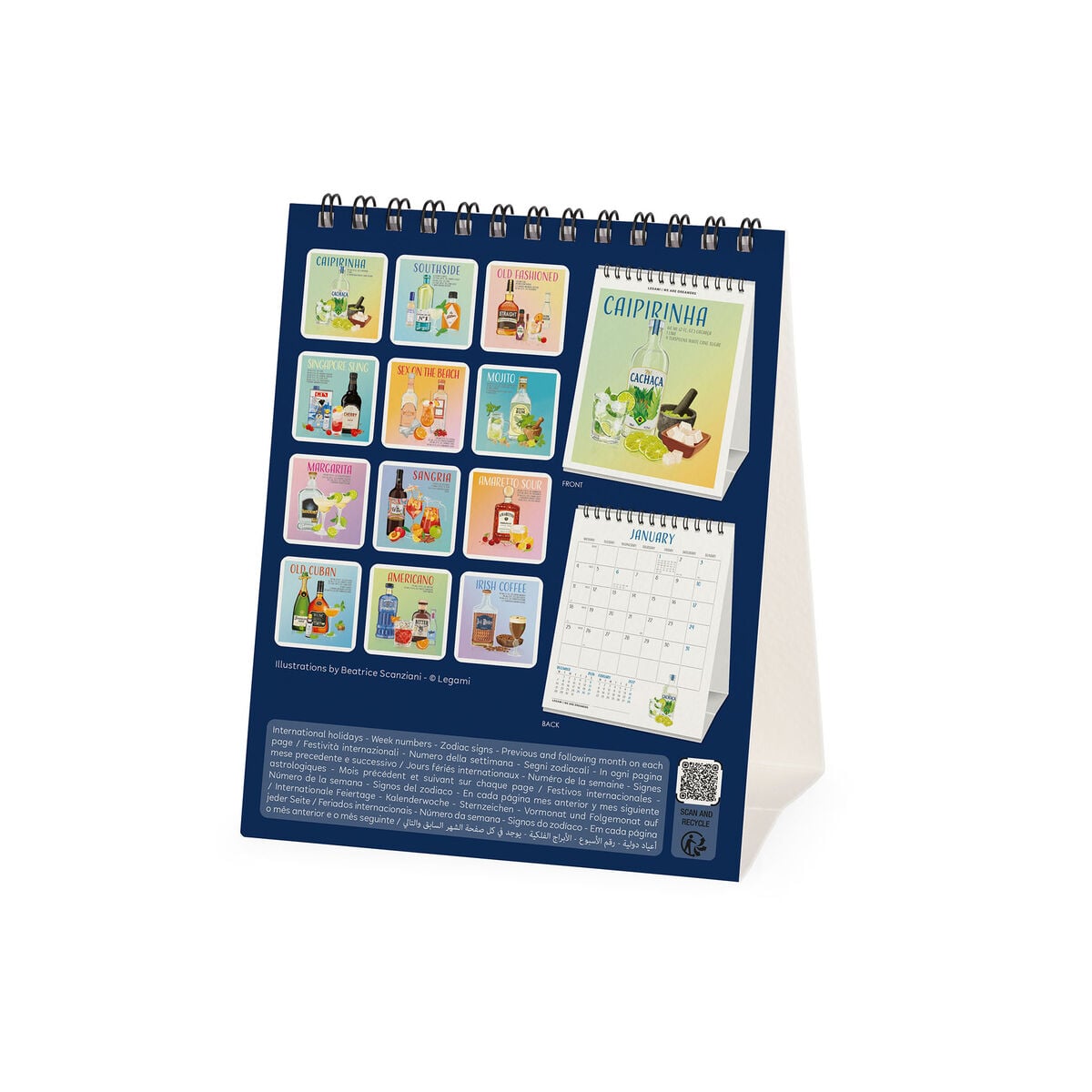 Legami - Cheers 2027 Desk Takvim - 12 x 14,5 cm