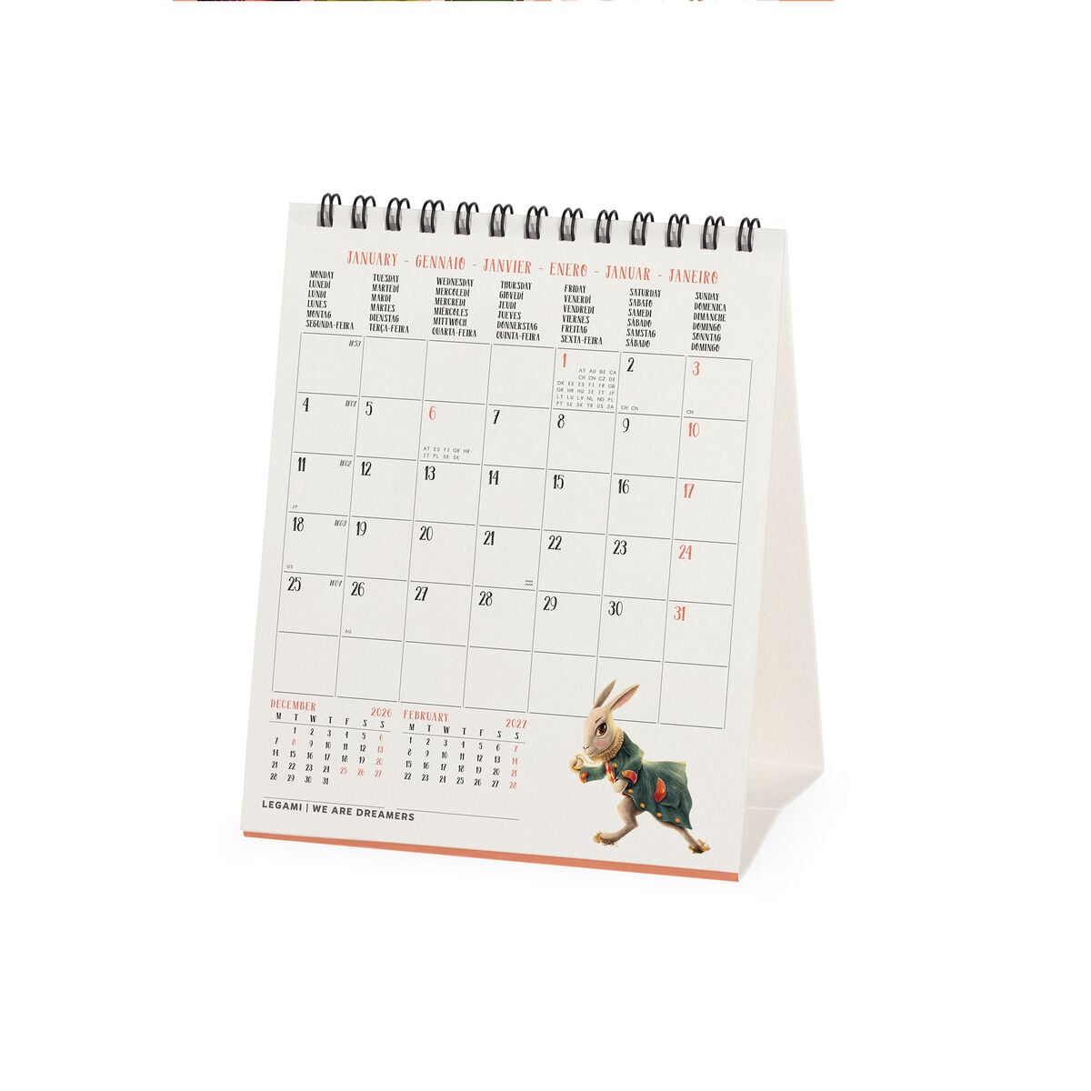 Legami - Alice in Wonderland 2027 Desk Takvim - 12 x 14,5 cm