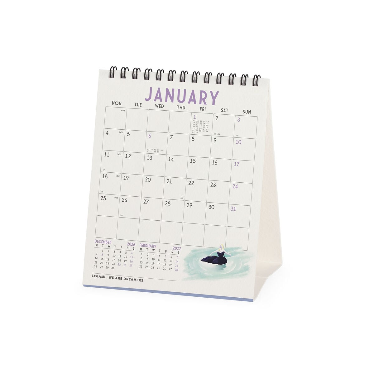Legami - Rome 2027 Desk Calendar - 12 x 14.5 cm