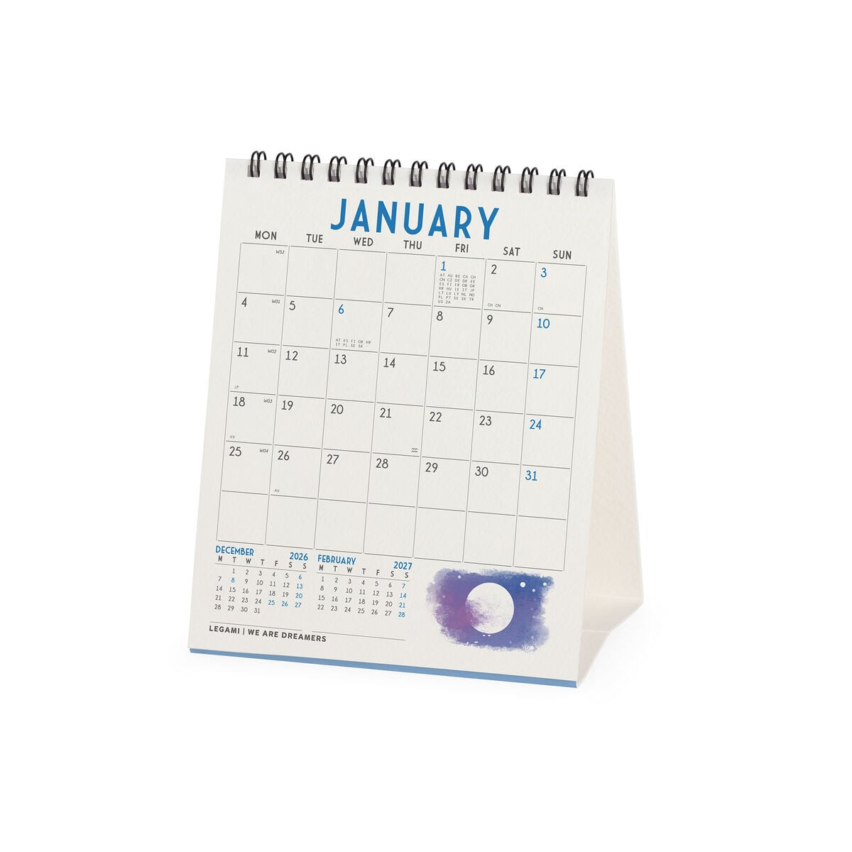 Legami - Milano 2027 Desk Calendar - 12 x 14.5 cm
