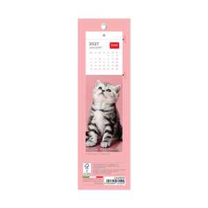 Legami - Kittens 2027 Kitap Ayracı Takvim - 5,5 x 18 cm