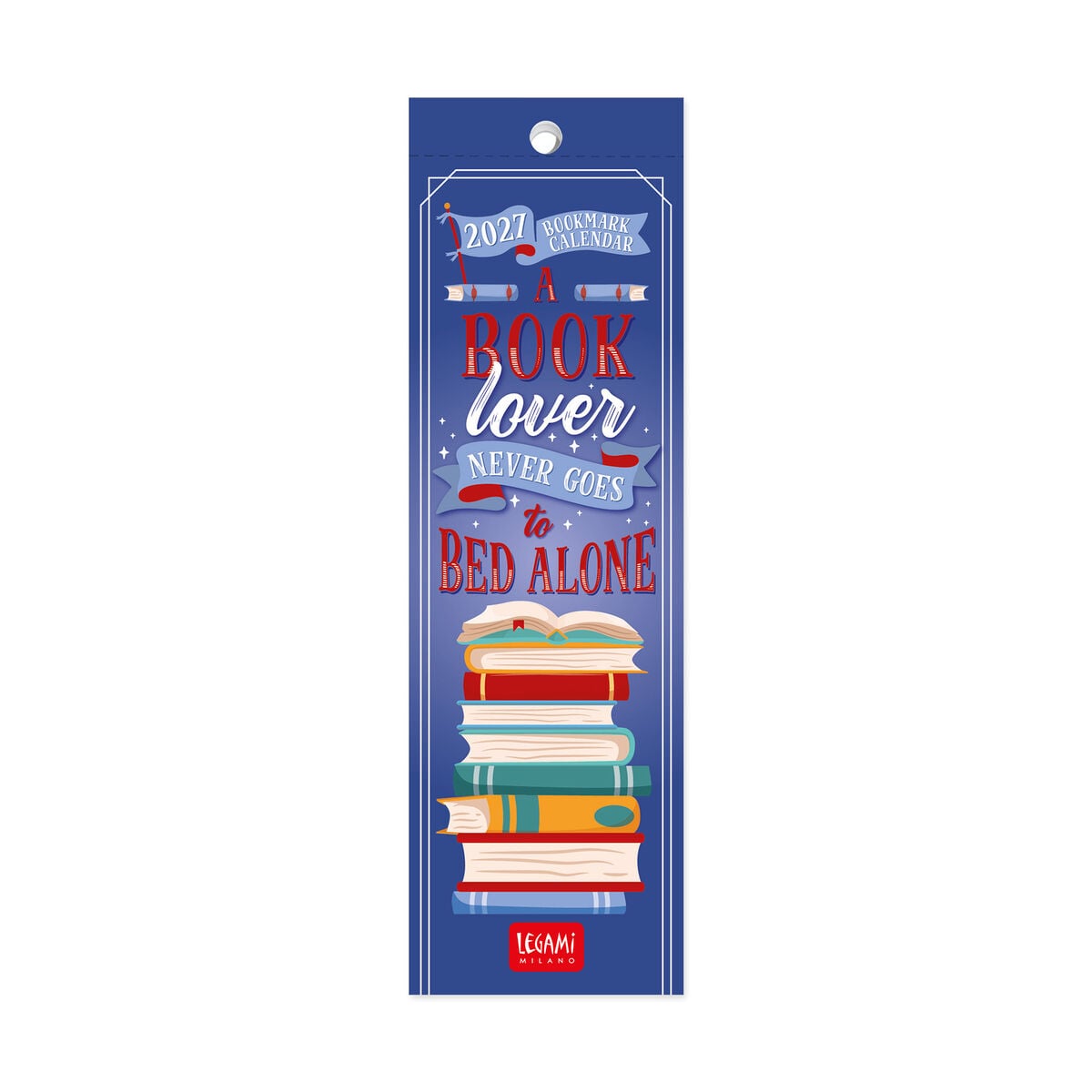 Legami - Kitap Lover's 2027 Kitap Ayracı Takvim - 5,5 x 18 cm